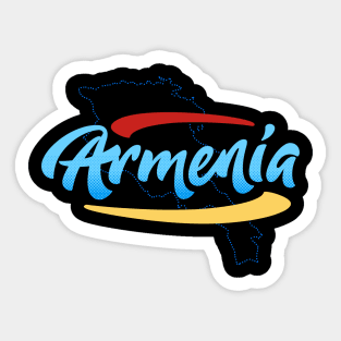 Armenia - Armenian Flag - Armenia Map Sticker